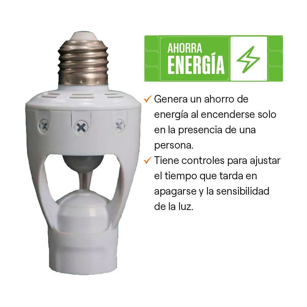 Sensor de Movimiento Werken Tipo Socket FLH02 Blanco - Imagen 3