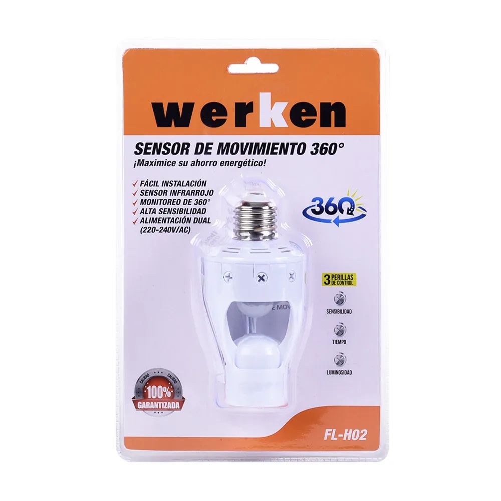 Sensor de Movimiento Werken Tipo Socket FLH02 Blanco - Imagen 4
